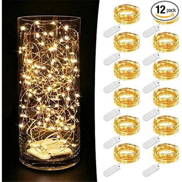 LED Fairy Lights Battery Operated String Lights 12Pack 7.2ft 20 Battery Powered - Picture 1 of 6